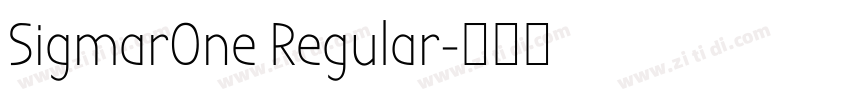 SigmarOne Regular字体转换